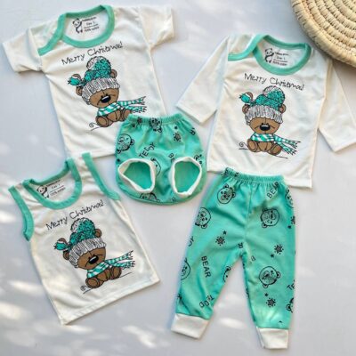 پنج تکه خرس شالگردن سبز ۱۳۰۱