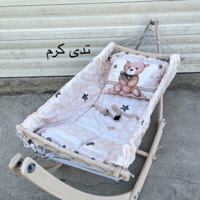 گهواره کلاسیک ۸ طنابه پشه بندار عروسکی